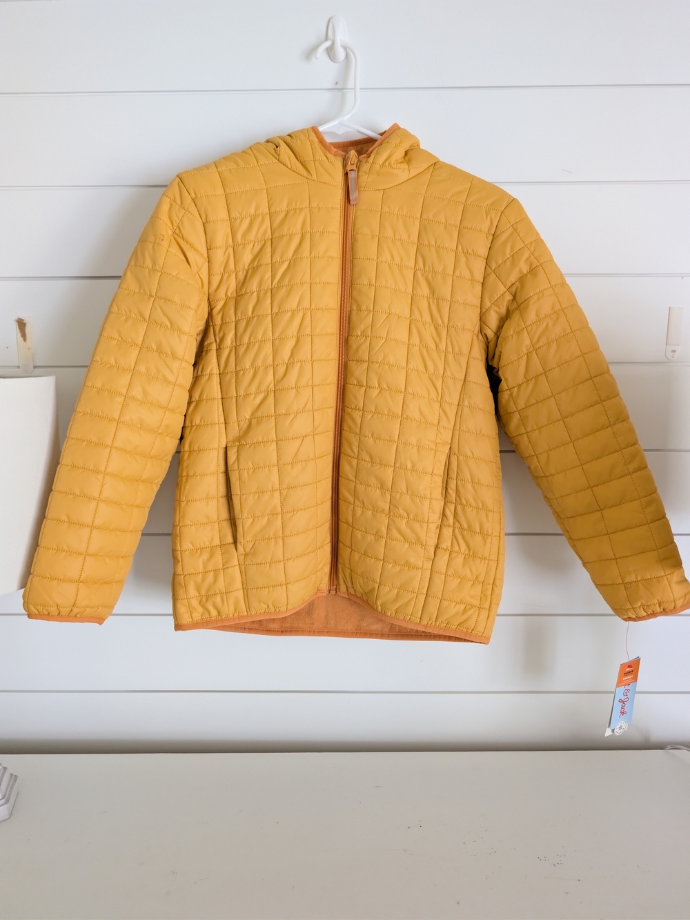 Cat & Jack Kids/Girls mustard Yellow Golden Coat Sz L